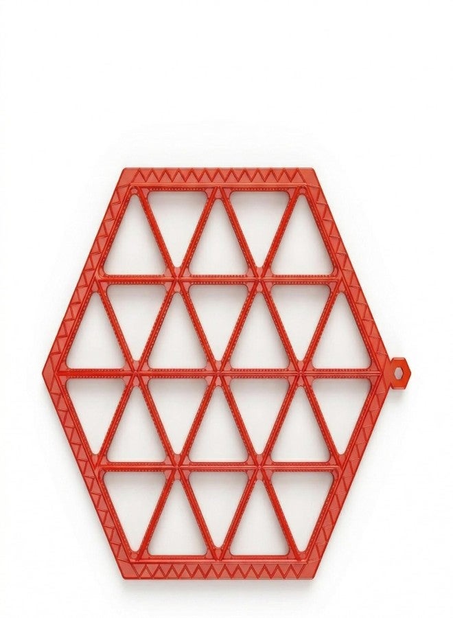 ADson™ Hexagonal Samosa Maker Mould, Red, BPA Free, Dishwasher Safe - Image 1