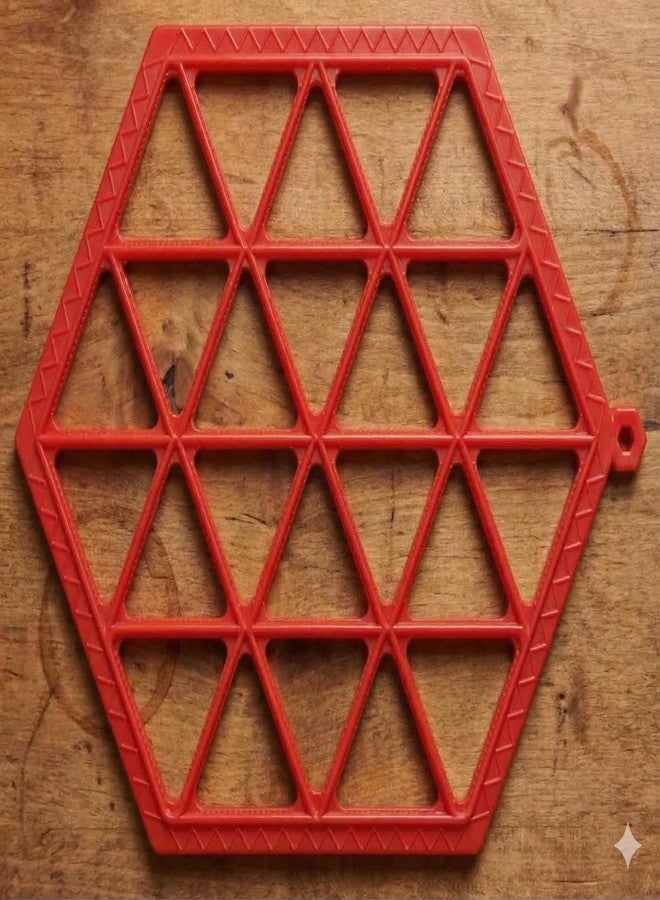 ADson™ Hexagonal Samosa Maker Mould, Red, BPA Free, Dishwasher Safe - Image 3