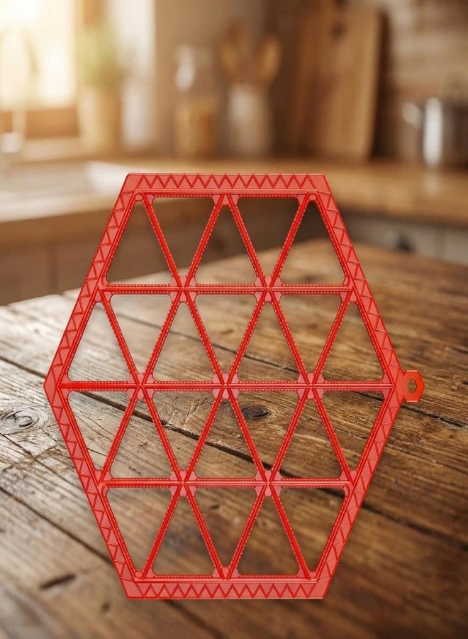 ADson™ Hexagonal Samosa Maker Mould, Red, BPA Free, Dishwasher Safe - Image 5