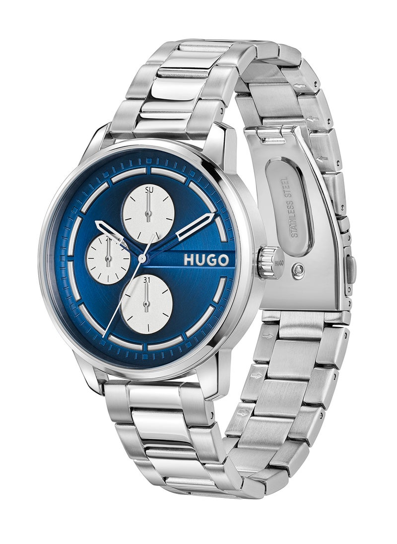 HUGO BOSS - ساعة هوجو بوس مستديرة أنالوغ للرجال بحالة زرقاء - 1530386 - Image 1
