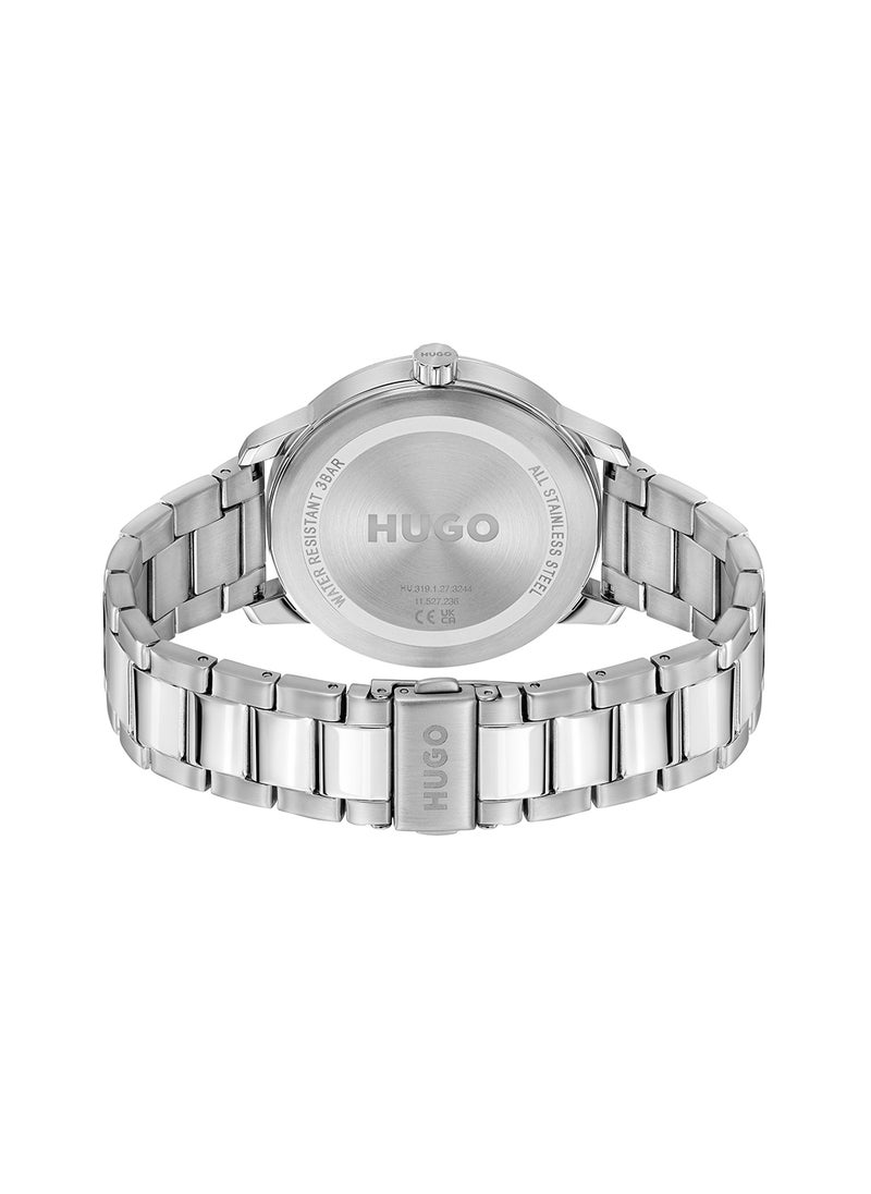 HUGO BOSS - ساعة هوجو بوس مستديرة أنالوغ للرجال بحالة زرقاء - 1530386 - Image 1