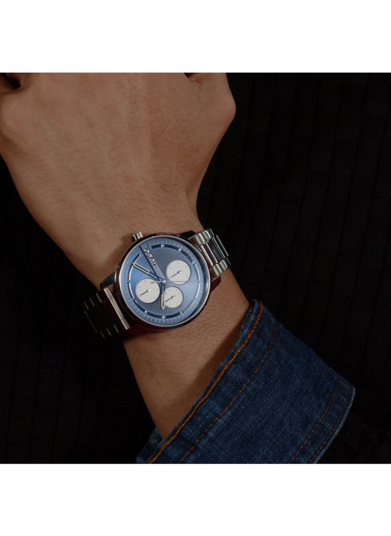 HUGO BOSS - ساعة هوجو بوس مستديرة أنالوغ للرجال بحالة زرقاء - 1530386 - Image 1