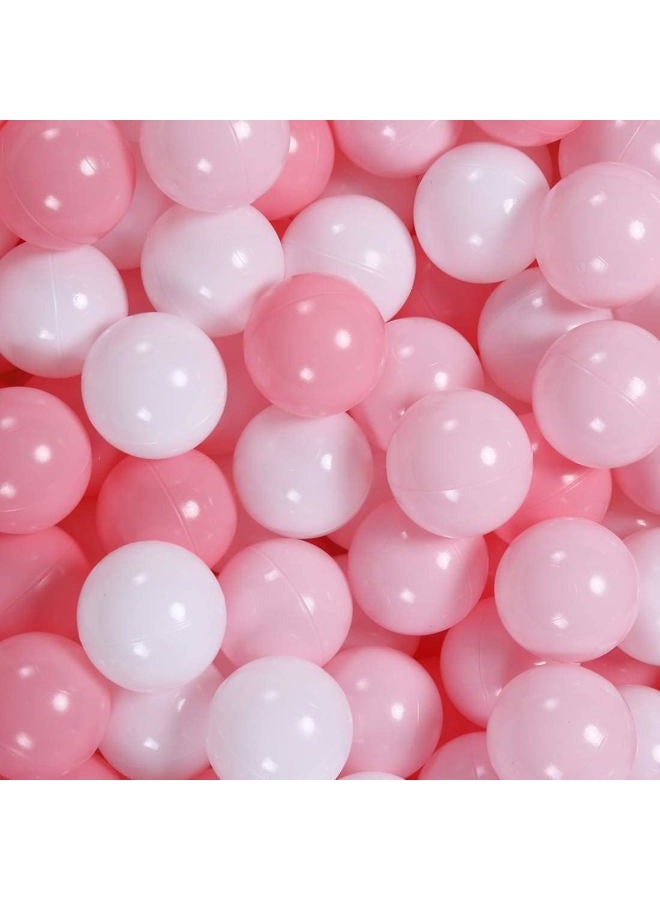 Gogoso Kids Ball Pit Balls - Pack of 100 Plastic Balls for Ball Pit Phthalate Free BPA Free Crush Proof Pink Ball for Toddlers Girls Boys Home Outdoor, 2.15 inches - Image 1