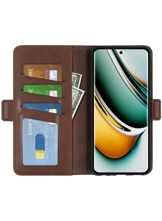 اس-توب جراب لهاتف Realme 11 Pro / 11 Pro+ جراب هاتف جلدي أفقي قابل للطي بمشبك مغناطيسي مزدوج الجوانب - Image 4