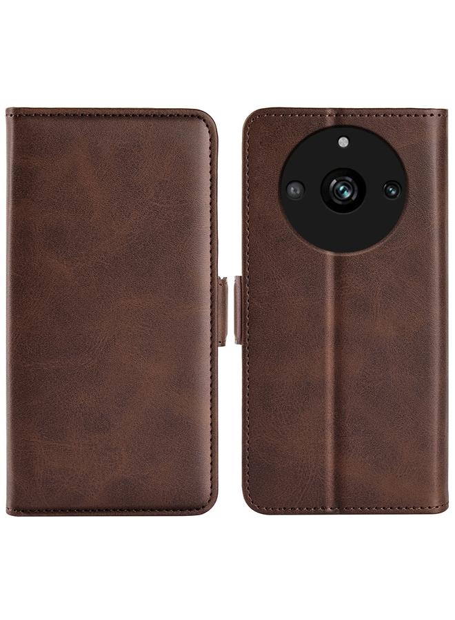 اس-توب جراب لهاتف Realme 11 Pro / 11 Pro+ جراب هاتف جلدي أفقي قابل للطي بمشبك مغناطيسي مزدوج الجوانب - Image 1