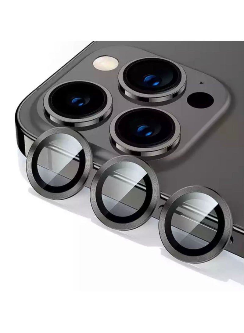 Anti-scratch Tempered Glass Camera Cover For iPhone13 Pro / 13 Pro Max Black - Image 1