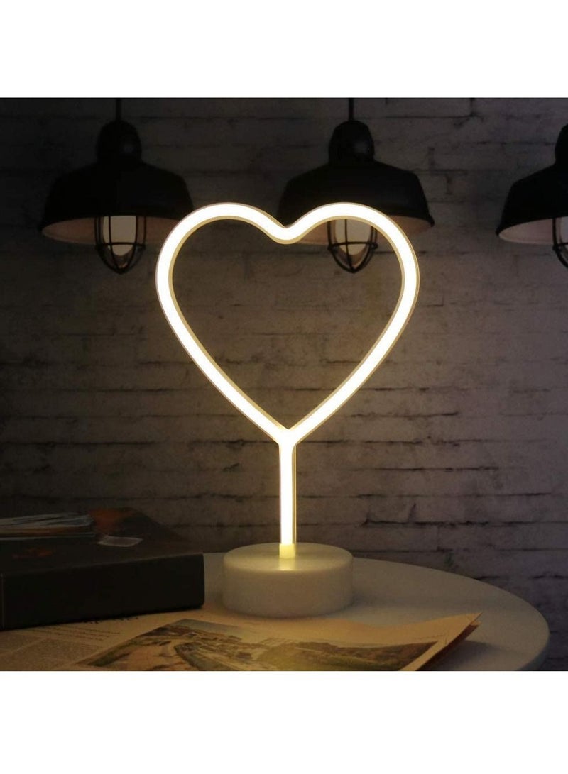 DubaiGallery LED Neon Sign Love Neon Lights Warm White Neon Wall Light Battery or USB Operated Night Light LED Lights Wall Decoration for Wedding Party Wall Decor Holiday Party Camping Kids Room Living Room Home  - Image 2