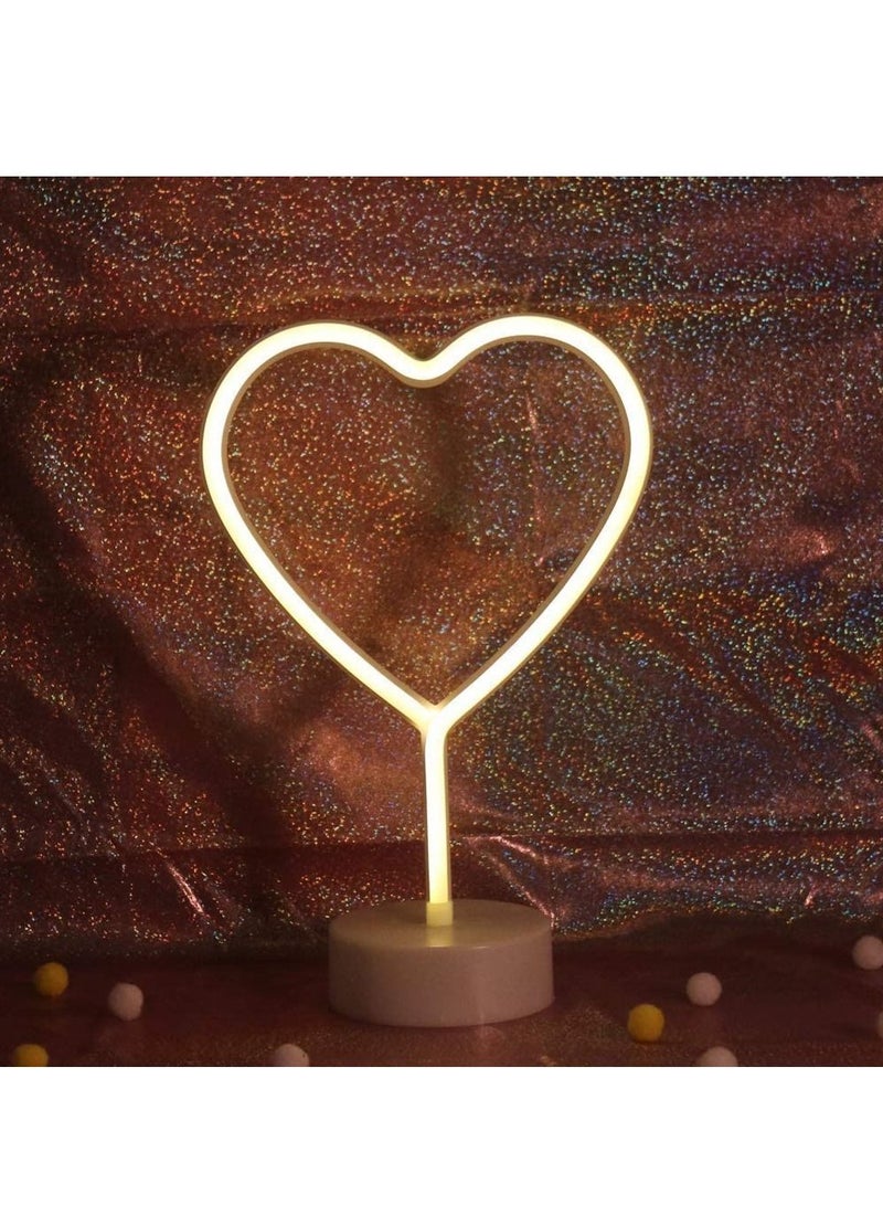 DubaiGallery LED Neon Sign Love Neon Lights Warm White Neon Wall Light Battery or USB Operated Night Light LED Lights Wall Decoration for Wedding Party Wall Decor Holiday Party Camping Kids Room Living Room Home  - Image 3
