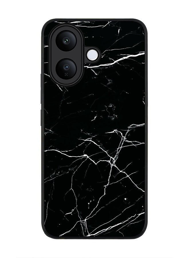 Stylizedd For vivo V60 Lite 5G / V60 Lite 4G Case,Slim fit Camera Protection, Shockproof Thin Phone cover  - Marble Print Black - Image 1