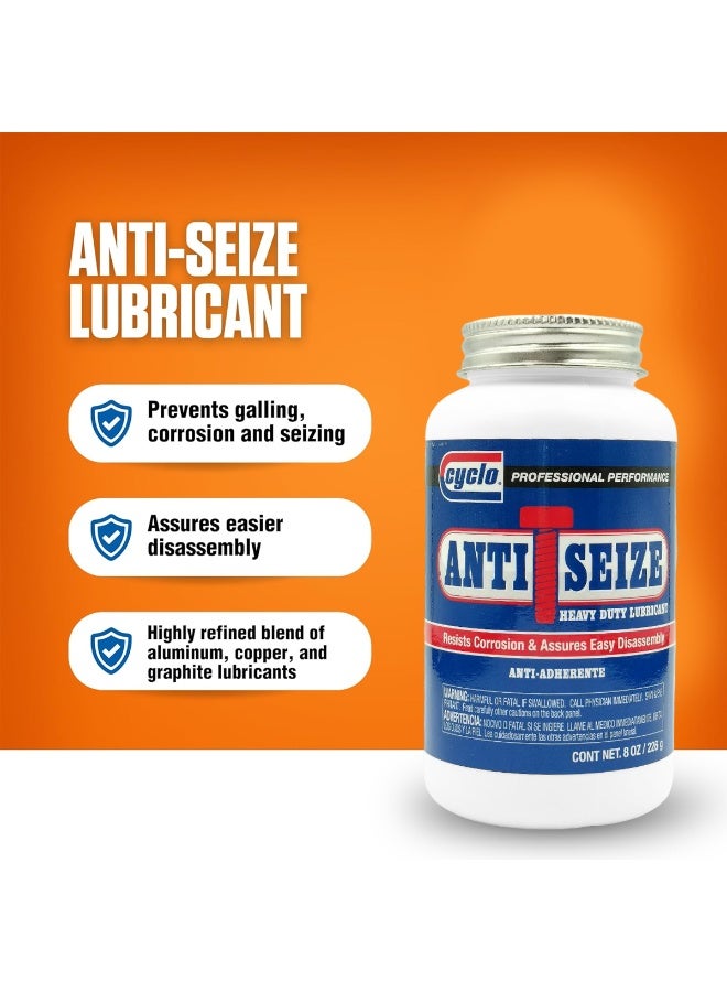 Cyclo Anti Seize Heavy Duty Lubricant 226g High Temperature Anti-Seize Compound for Bolts, Nuts, Threads, Metal Parts Prevents Corrosion, Rust, Galling, Seizing & Assures Easy Disassembly Automotive, Marine, Industrial, DIY, C682 - Image 4