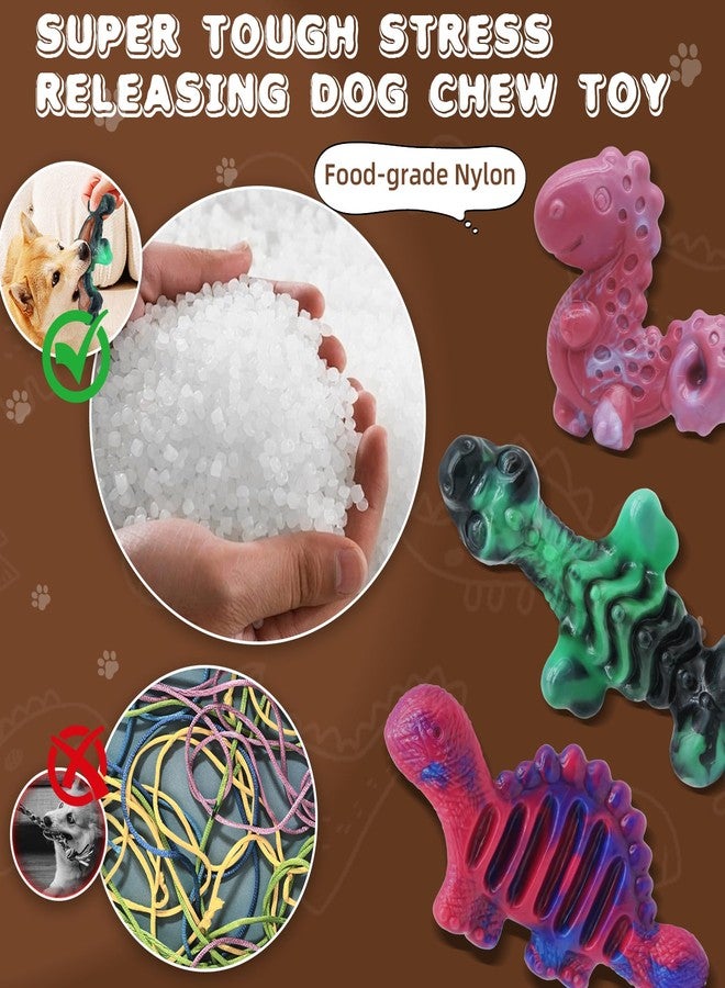 Magicorange مجموعة ماجيك أورانج من 3 ألعاب مضغ للكلاب، مناسبة للكلاب التي تمضغ بقوة، مصنوعة من النايلون المتين، بنكهة الحليب، ألعاب مضغ قوية - Image 5