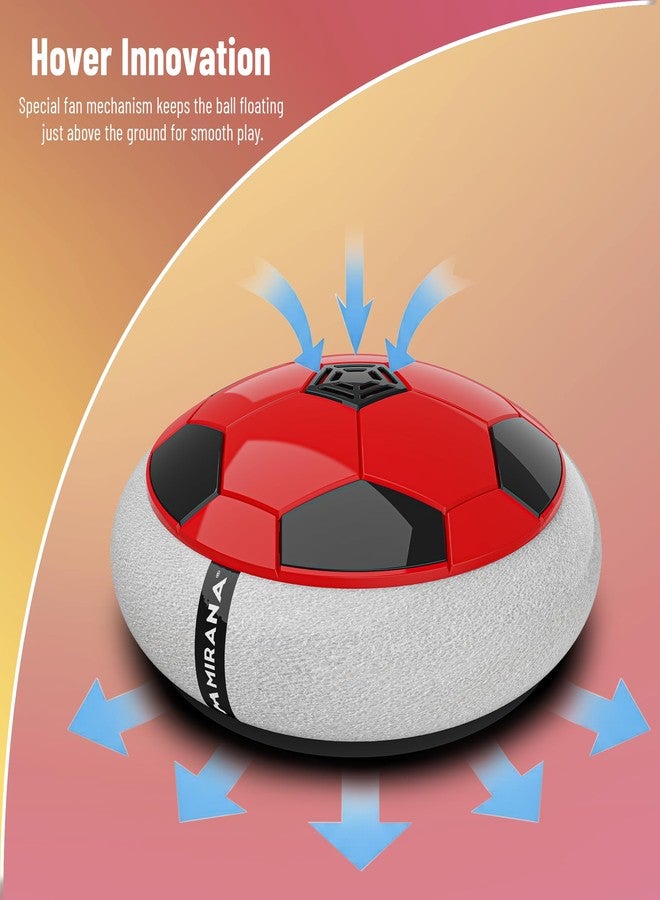 Mirana C-Type USB Rechargeable Hover Football Indoor Floating Hoverball Soccer | Air Football Neon Lite | Made in India Fun Toy Best Gift for Boys and Kids (Red) Plastic - Image 4