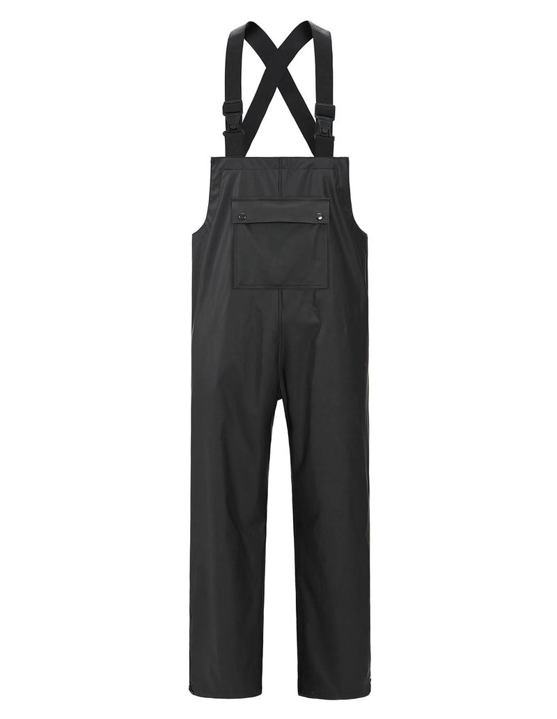 fit space Town Field Waterproof Overall Rain Pants HeavyDuty Rubber Bib Unisex Fit Workwear for Industrial Fishing Farming Black XLarge - Image 2