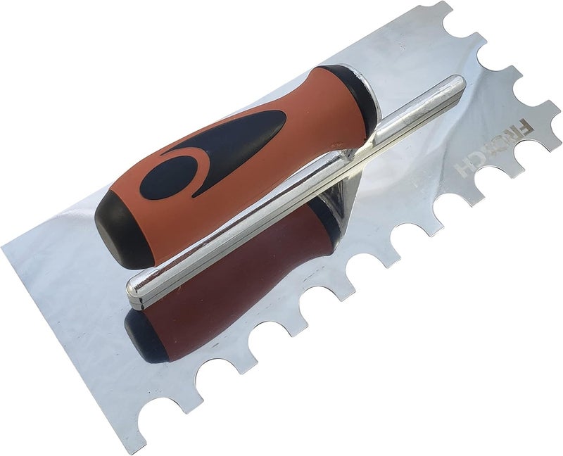Frosch Stainless Steel U-Notch Trowel (3/4" X 9/16") - Image 2