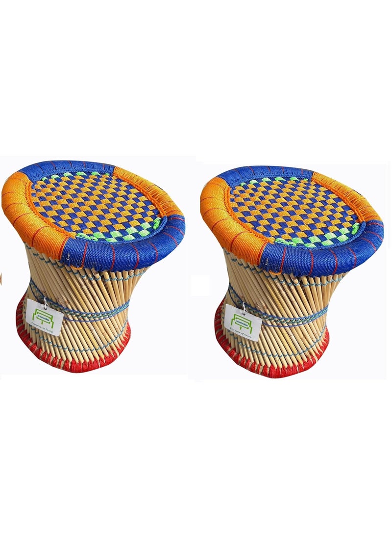 Ecowoodies Ecowoodies Bergenia Handicraft Living Room Outdoor Bar Stool Set2 Pcs  - Image 1