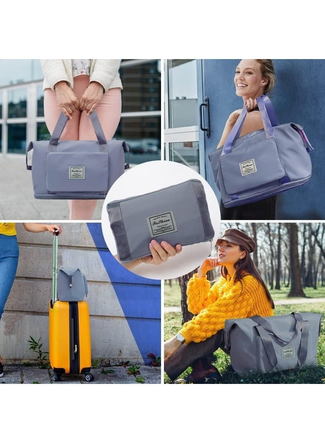 MYK MYK Foldable Duffle Bag for Travelling |Waterproof and Large Travel Bag for Women Luggage | Expandable & Multipurpose Large Capacity Weekender Carry Bag for Women Travel (Blue)  - Image 4