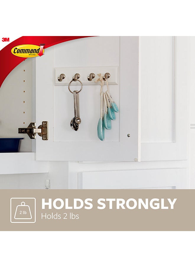 Command - Command HOM18Q Quartz Key Rail. Metal color. 1 rail and 6 strips/pack - Image 1