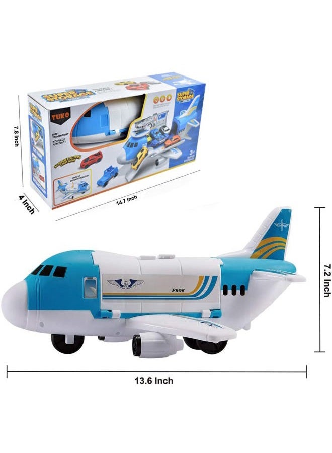 Tuko (Blue) - Tuko Transport Cargo Aeroplane Car Toy Play Set Kids (Blue) - Image 4