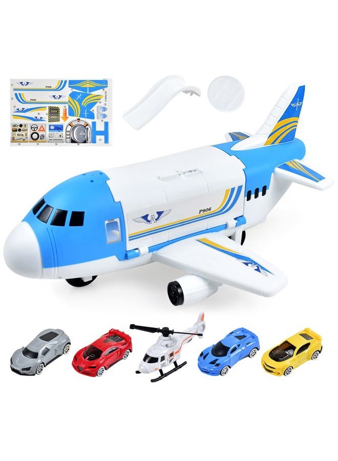 Tuko (Blue) - Tuko Transport Cargo Aeroplane Car Toy Play Set Kids (Blue) - Image 2