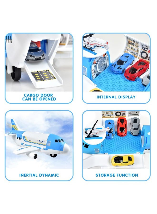 Tuko (Blue) - Tuko Transport Cargo Aeroplane Car Toy Play Set Kids (Blue) - Image 3