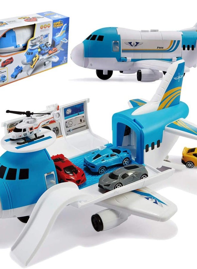 Tuko (Blue) - Tuko Transport Cargo Aeroplane Car Toy Play Set Kids (Blue) - Image 1