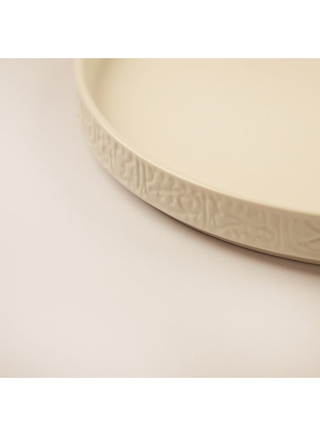 La Mesa طقم عشاء من البورسلين 18 قطعة مجموعة راماس باللون البيج - Image 4