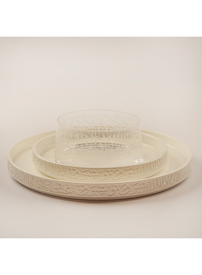 La Mesa طقم عشاء من البورسلين 18 قطعة مجموعة راماس باللون البيج - Image 1