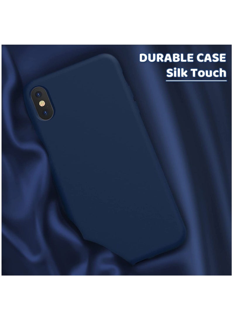 DUSALA Silicone Protective Case for iPhone X,XS - Soft Liquid Silicone Gel Slim Rubber Cover Shockproof Bumper Anti-Scratch Anti-Fingerprint (BLUE) - Image 4