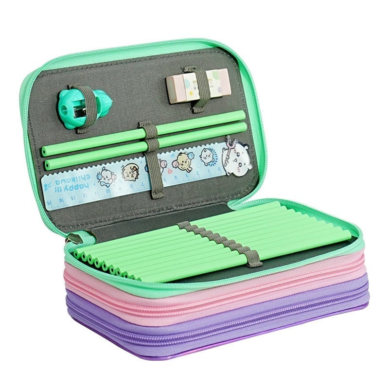 Large Capacity Solid Color Pencil Case 52 Colors Student Pen Bag School Stationery Pouch Durable Storage Bag for Art Drawing Painting Office School Supplies - Image 3