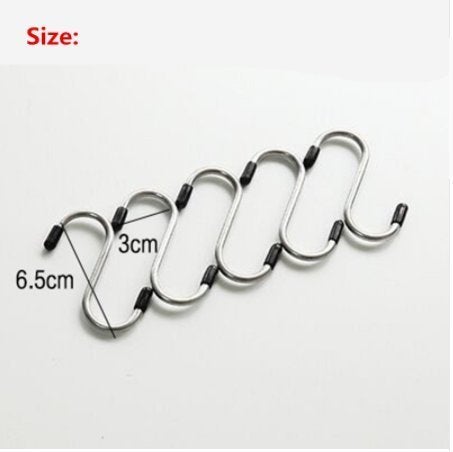 KAAS Stainless Steel Thick S Shape Heavy Duty Type S Hook Hanger Hooks Organizer for Hanging Accessories Pack of 5Size 65cm - Image 2