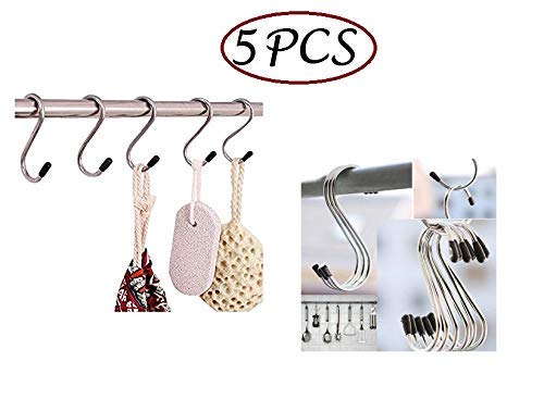 KAAS Stainless Steel Thick S Shape Heavy Duty Type S Hook Hanger Hooks Organizer for Hanging Accessories Pack of 5Size 65cm - Image 4