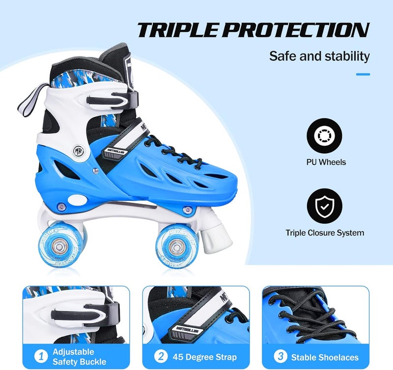 METROLLER Adjustable Roller Skates with Light Up Wheels for Kids and Teens - Image 4