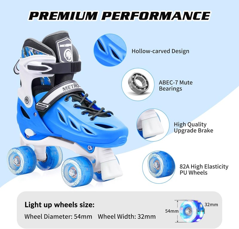METROLLER Adjustable Roller Skates with Light Up Wheels for Kids and Teens - Image 5
