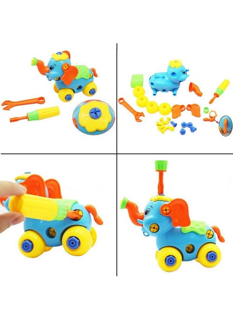 Vibgyor Vibes 2 in 1 Take-Apart 3D Model Animals Assembly Construction Building Blocks Puzzles DIY Playset with Screw and Tools