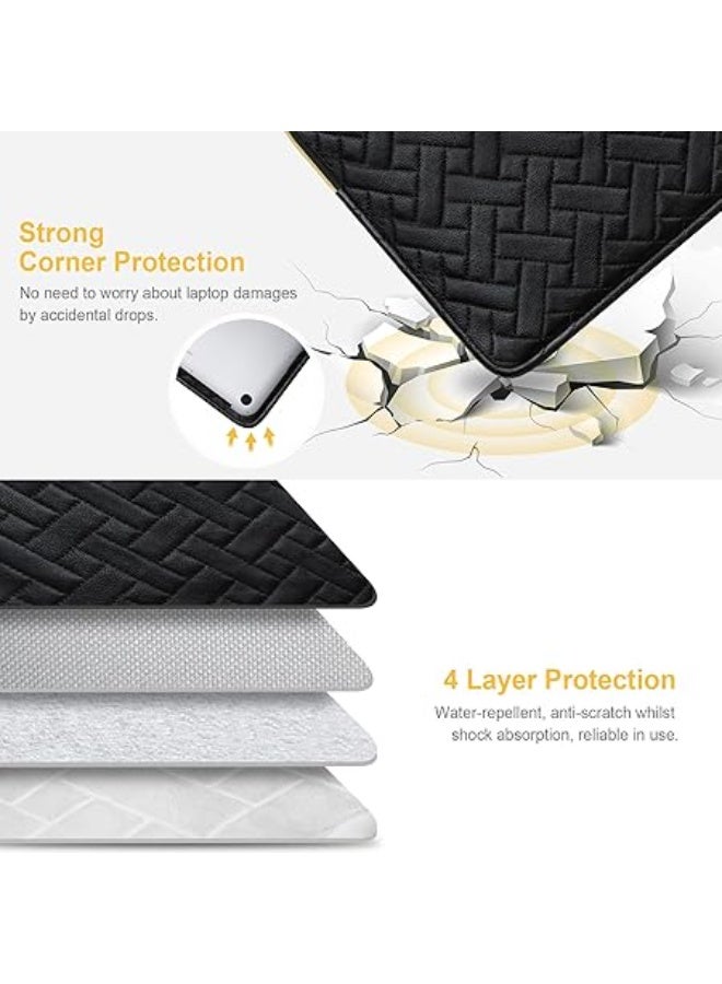 Lacdo 15-15.6 Inch Laptop Sleeve Case for Acer HP Lenovo Dell ASUS Laptop, Acer Aspire 15, HP Pavilion/Envy 15, Dell Latitude 15, Lenovo ThinkPad/IdeaPad 15, ASUS Zenbook/Vivobook Computer Bag - Image 3