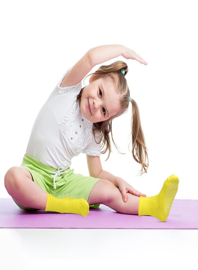 GRPSKCOS Toddler Non Slip Socks 12 Pairs Girls Grip Anti Skid Sock for Girls（#4 Bright, 3-5T - Image 3