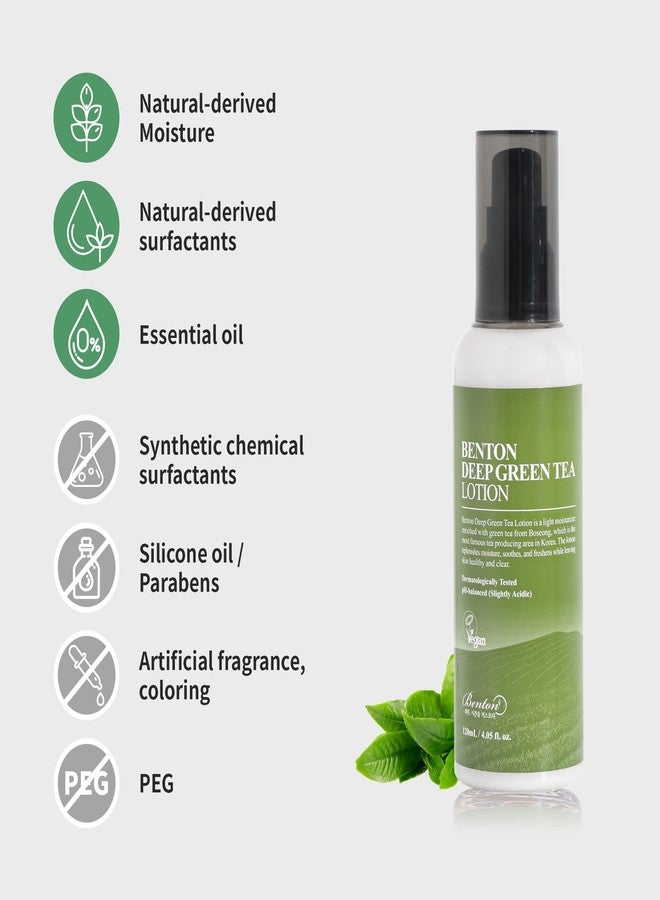 BENTON Deep Green Tea Face Moisturizer 4.05 fl.oz | Hydrating Korean Green Tea Face Lotion | Soothing & Refreshing Moisturizer for Acne Prone Skin - Image 4