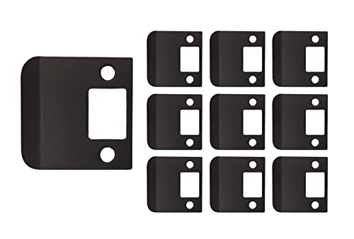QCAA Solid Brass Extended Lip Strike, 2-1/4''X2-1/4, Oil-Rubbed Bronze, 10 Pack, Made in Taiwan - Image 5