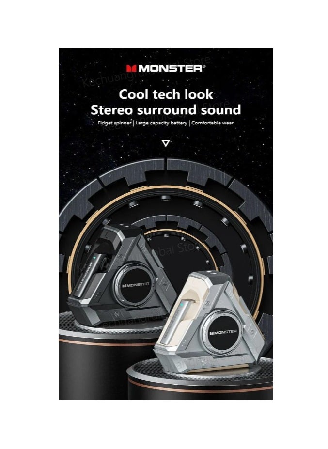 Monster - Monster MONSTER XKT22 Gaming Earphones TWS Wireless Bluetooth 5.4 Headphones Unique Design Sports Noise Reduction Earbuds With Mic - Image 1