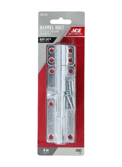 ACE Anti-Rust Steel Heavy Duty Barrel Bolt Silver 8.5 X 2.75 X 0.75 Inch 01-3008-312 