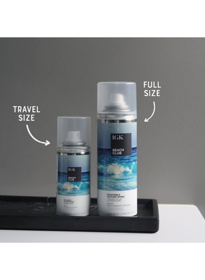 IGK BEACH CLUB Touchable Texture Spray Travel Bundle Hold Volume Lightweight Vegan Cruelty Free 5 Oz 17 Oz - Image 4
