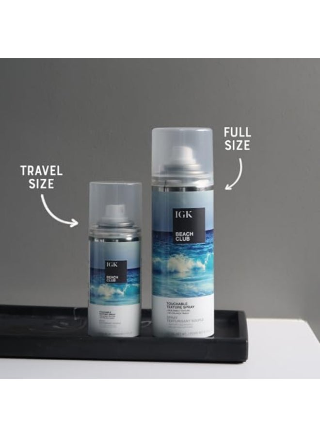 IGK BEACH CLUB Touchable Texture Spray Travel Bundle Hold Volume Lightweight Vegan Cruelty Free 5 Oz 17 Oz - Image 3