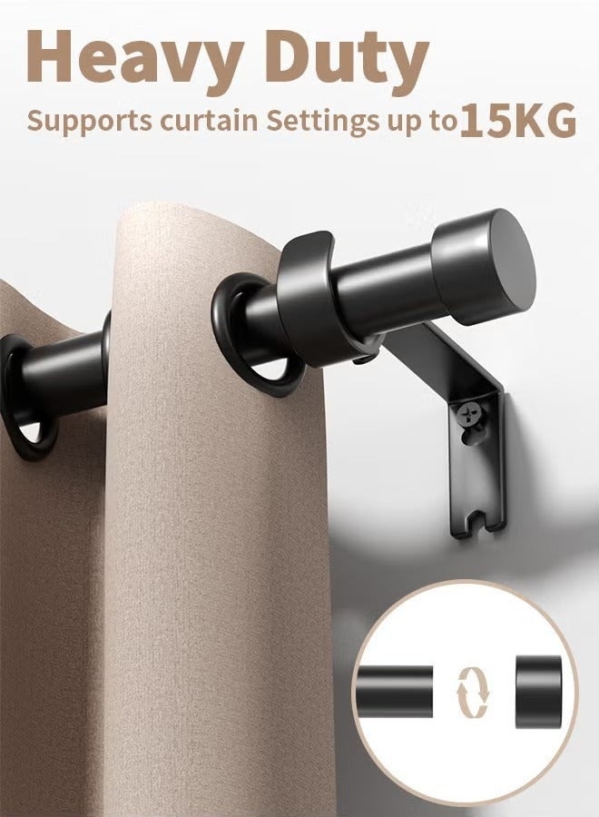 Curtain Rod Curtain Poles Set for Eyelet Curtains 25mm Diameter Splicing Heavy Duty Drapery Rods with Adjustable Brackets for Bedroom Living Room Office - Image 4