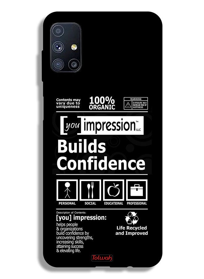 Tolwak Samsung Galaxy M51 Protective Case Cover Builds Confidence Sticker  - Image 2
