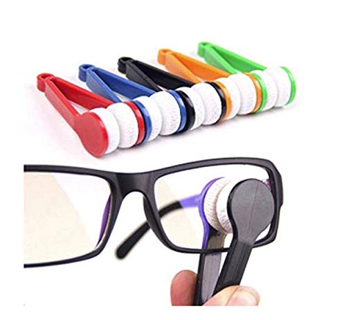 LASSUM LASSUM 5 PCS Mini Sun Glasses Eyeglass Microfiber Spectacles Cleaner Soft Brush Cleaning Tool Microfiber Eyeglasses Cleaner Cleaning Clip  - Image 1