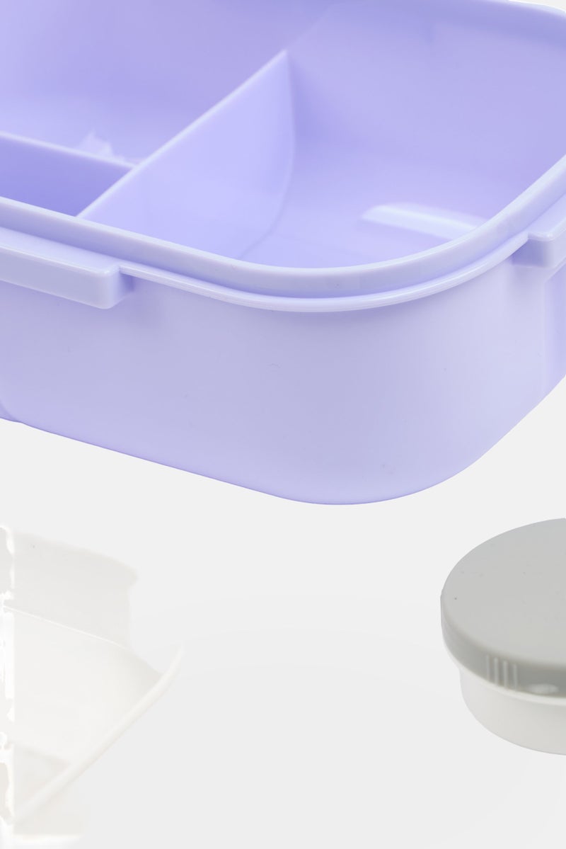YAH Creation Bento Lunch Box With Sauce Box, Lavender - Image 4