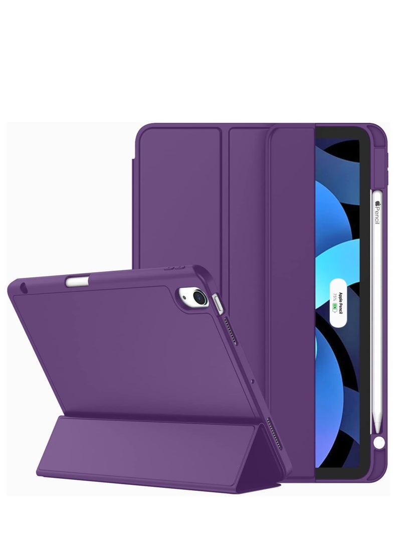 ELTRAZONE Dark Purple Smart Case for iPad Air – Fits 6th Gen 11-Inch (2024), 5th & 4th Gen 10.9-Inch (2022/2020), Touch ID Support & Auto Wake/Sleep - Image 1