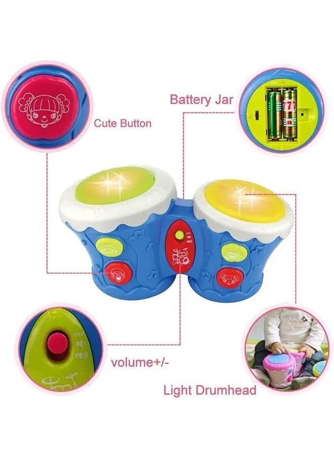 BAYBEE Musical Bongo Drum Toys For Kids With Dual Drum 4 Sound Modes Music Light Musical Instruments Toys For Kids Educational Musical Toy Drums For Kids Toddlers 1 2 3 4 Years Boys Girls  - Image 4