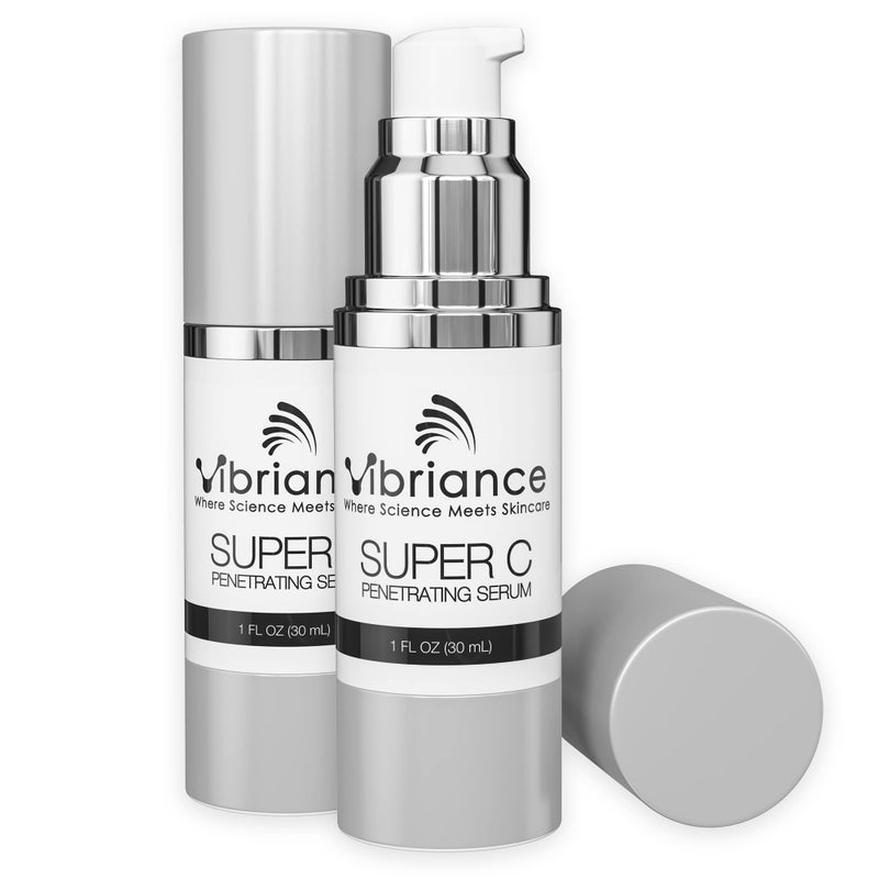 Vibriance Super C Serum for Mature Skin - All-in-One Vitamin Formula Hydrates, Firms, Lifts, Smooths, Targets Age Spots, Wrinkles, 1 fl oz - Pack of 2 - Image 1
