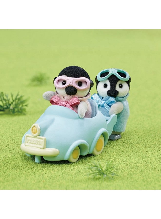 Calico Critters Penguin Babies Ride 'N Playdoll Playset With 2 Poseable Figures Pushcart & More - Image 4